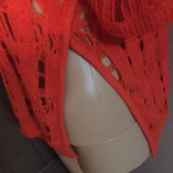 Anthropology MOTH hollow out hi/low sweater. Colorful & cute wardrobe addition - Picture 3 of 8